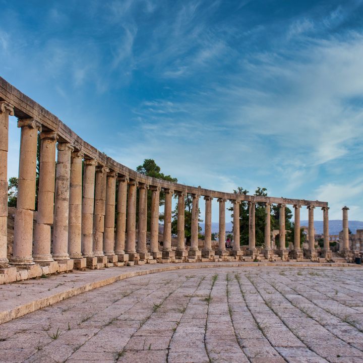 The ruins in Jerash.