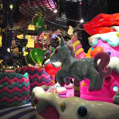 The "sweets-go-round" looking into the Milk Stand.
