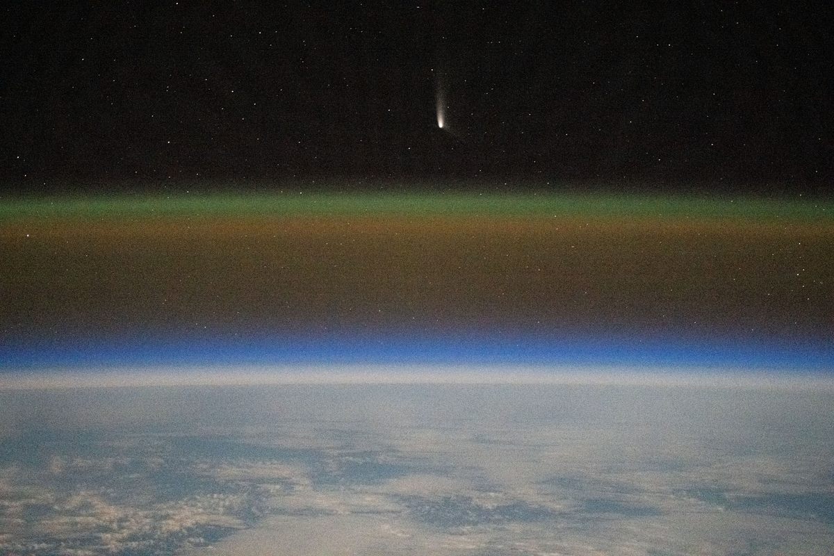 The last time comet C/2023 A3, or Tsuchinshan-ATLAS, was visible to humans, they were hunter-gatherers living 80,000 years ago. This time, astronauts on the International Space Station were able to photograph it from a distance of 99.4 million miles.