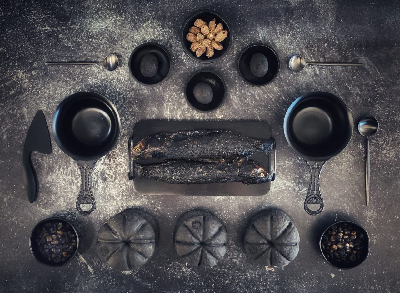 Developed by Farrell Monaco, our Black Banquet included dark loaves of bread, beans, dates, and fish—all inspired by an ancient tombstone.