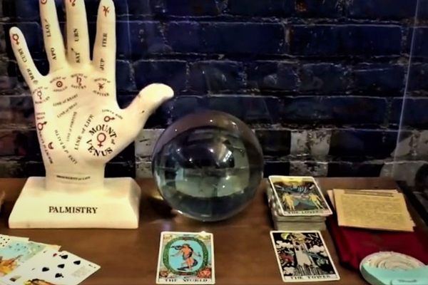 The crystal ball of Sybil Leek, a British witch and astrologer who crossed over into more mainstream culture during the 1960s and 70s.