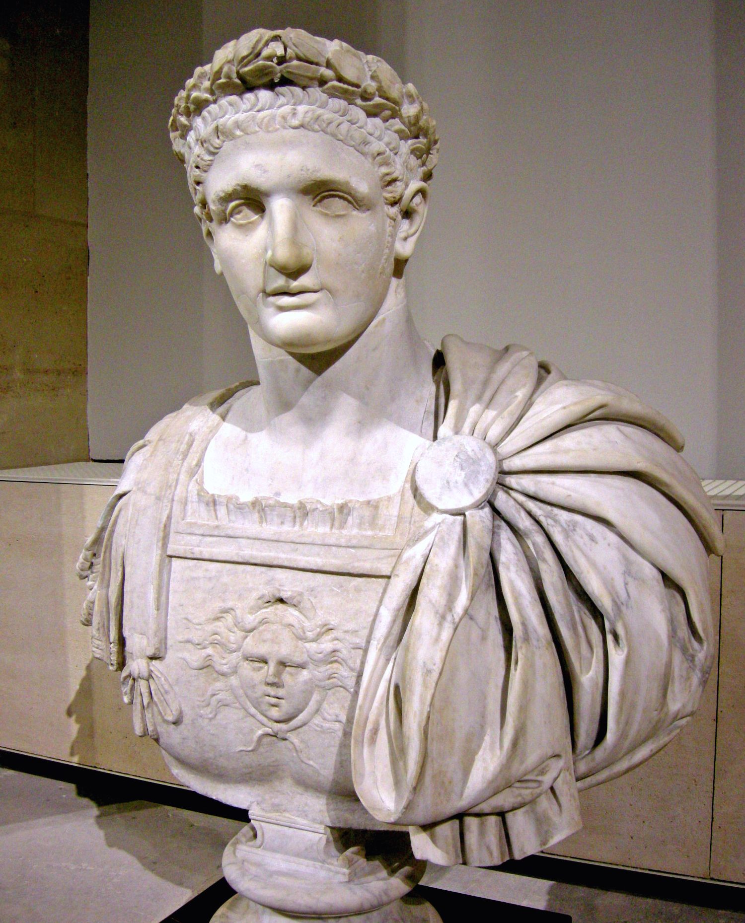 A bust of Domitian in the Louvre.